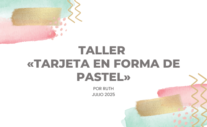 Tarjeta en forma de pastel