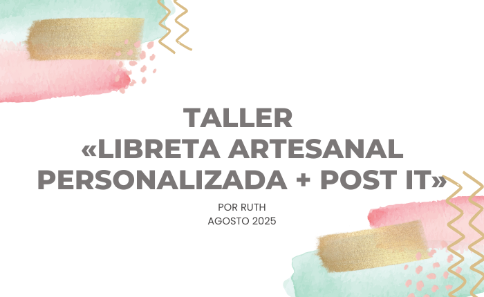 Cómo hacer una libreta artesanal personalizada + post-it personalizados con Canva